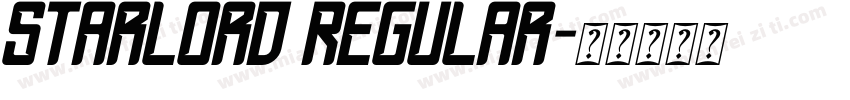 Starlord Regular字体转换